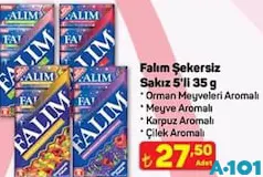 FALIM ŞEKERSİZ SAKIZ 5'Lİ 35 G fiyat ve kampanya bilgisi